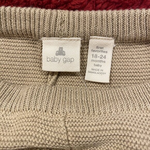 Baby Gap Tan Sweater Pants - 100% Cotton - 18-24 mos. - NWT - Picture 3 of 7